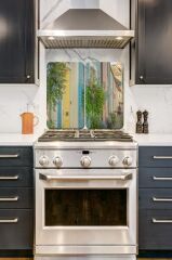 2'li 30x52 cm Cam Ocak Koruyucu 4'lü Ocaklar İçin Alaçatı