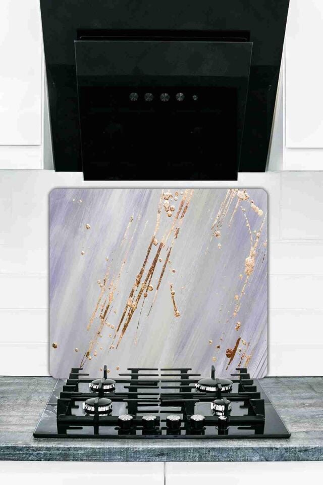 50X56 cm Cam Ocak Koruyucu Model 36