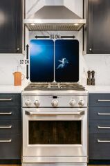 2'li 30x52 cm Cam Ocak Koruyucu 4'lü Ocaklar İçin Astronot