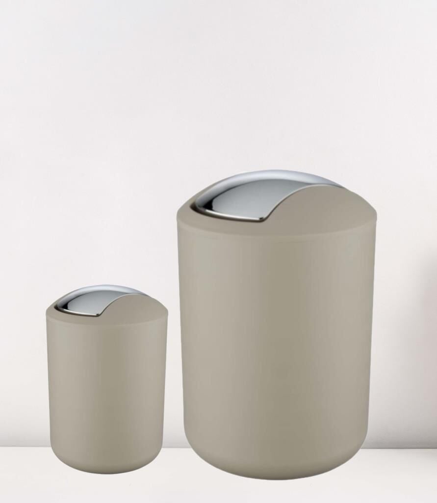 2'li Çöp Kovası Bej ( Brasil Model ) 6,4 ve 2 Litre