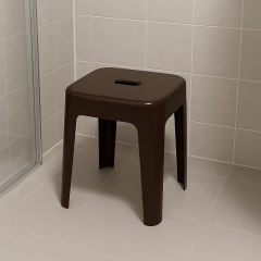 Saban Tabure Sağlam Plastik Kırılmaya Dayanıklı Bahçe, Balkon ,Banyo Kahve