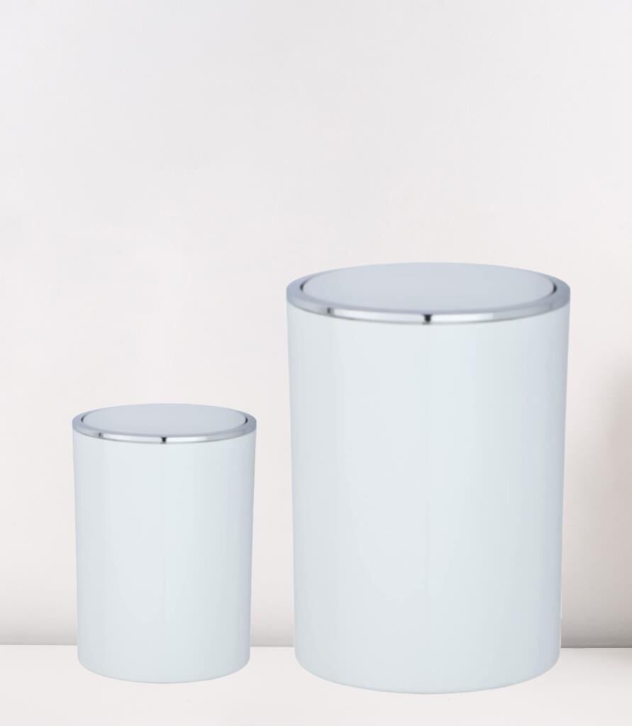 2’li Çöp kovası Beyaz ( İnca Model ) 5 ve 2 litre