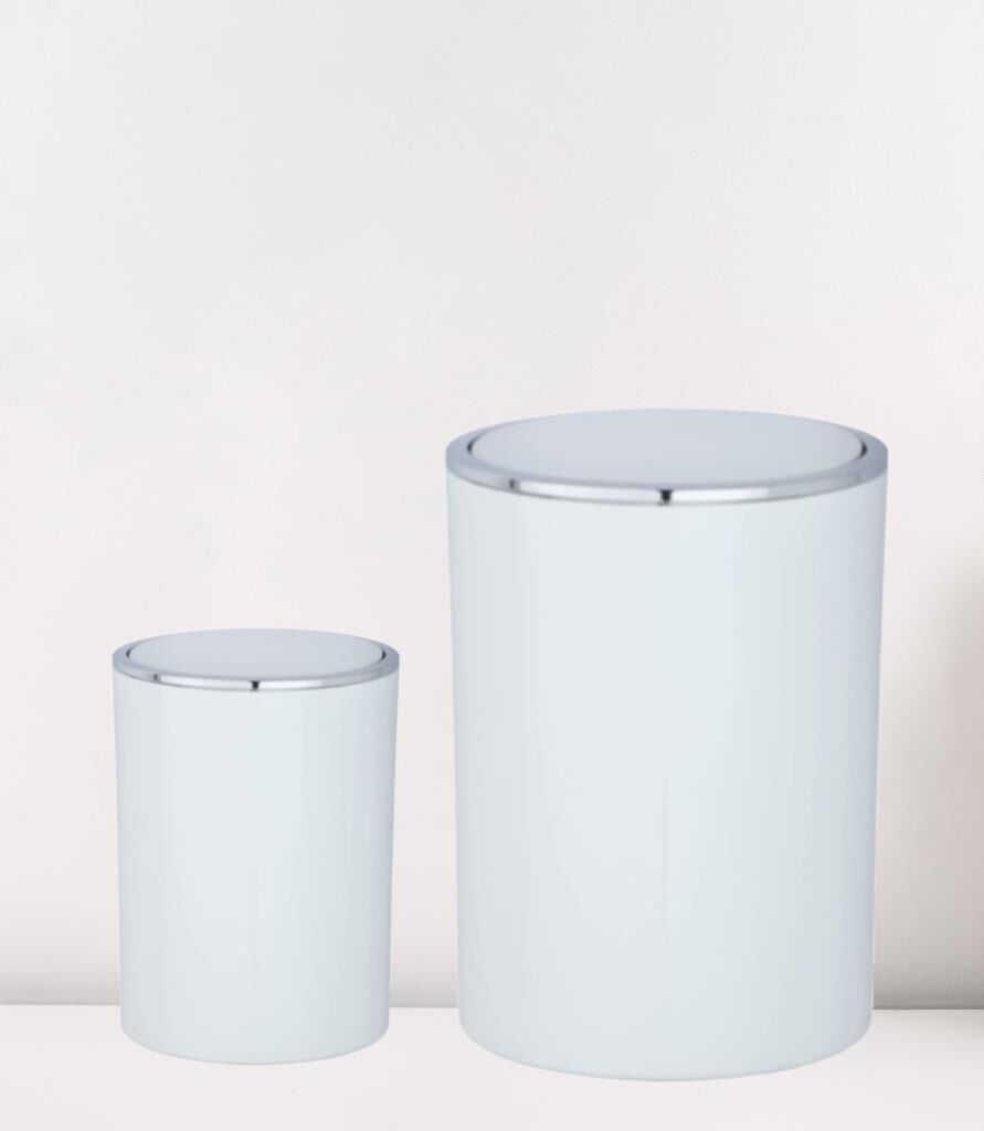 2’li Çöp kovası Beyaz ( İnca Model ) 5 ve 2 litre