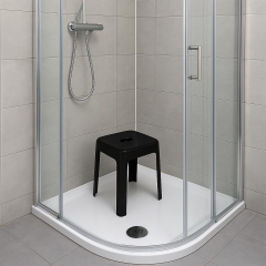 Saban Tabure Sağlam Plastik Kırılmaya Dayanıklı Bahçe, Balkon ,Banyo Siyah