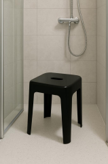 Saban Tabure Sağlam Plastik Kırılmaya Dayanıklı Bahçe, Balkon ,Banyo Siyah