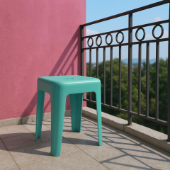 Saban Tabure Sağlam Plastik Kırılmaya Dayanıklı Bahçe, Balkon ,Banyo Su Yeşili