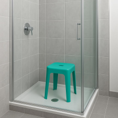 Saban Tabure Sağlam Plastik Kırılmaya Dayanıklı Bahçe, Balkon ,Banyo Su Yeşili