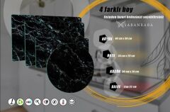 30x40 cm Cam Kesme Tahtası Siyah Mermer