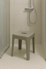 Saban Tabure Sağlam Plastik Kırılmaya Dayanıklı Bahçe, Balkon ,Banyo Bej