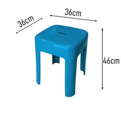 Saban Tabure Sağlam Plastik Kırılmaya Dayanıklı Bahçe, Balkon ,Banyo Koyu  Turkuaz