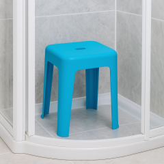 Saban Tabure Sağlam Plastik Kırılmaya Dayanıklı Bahçe, Balkon ,Banyo Koyu  Turkuaz