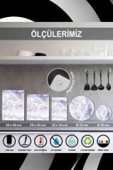 30x40 cm Cam Kesme Tahtası Böğürtlenler