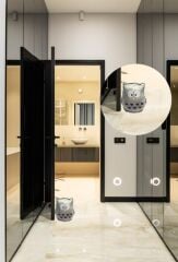 Dekoratif Nem Giderici Kapı ve Pencere Stoperi Gri Baykuş