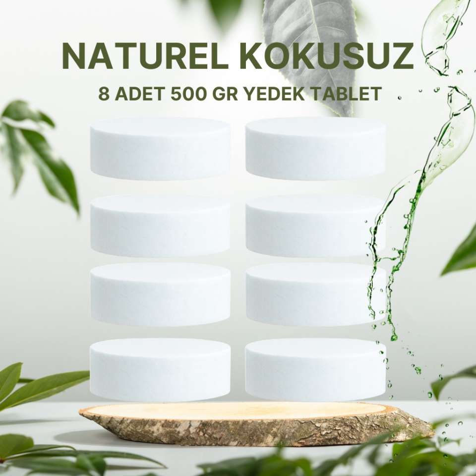 4 Adet 2x500Gr - NATUREL - Nem Alıcı Rutubet Giderici Yedek Tablet
