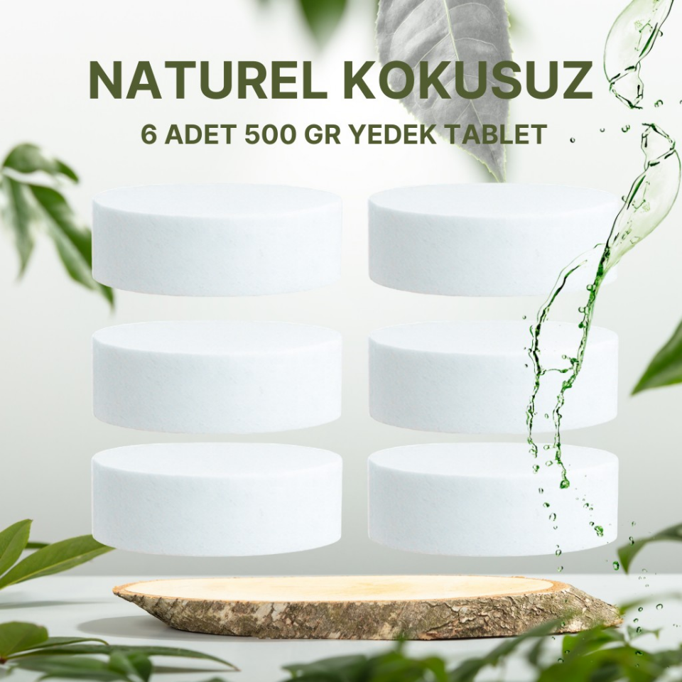 3 Adet 2x500Gr - NATUREL - Nem Alıcı Rutubet Giderici Yedek Tablet