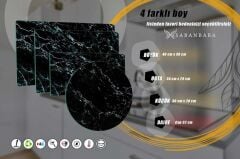 29x34 cm Cam Kesme Tahtası Siyah Mermer