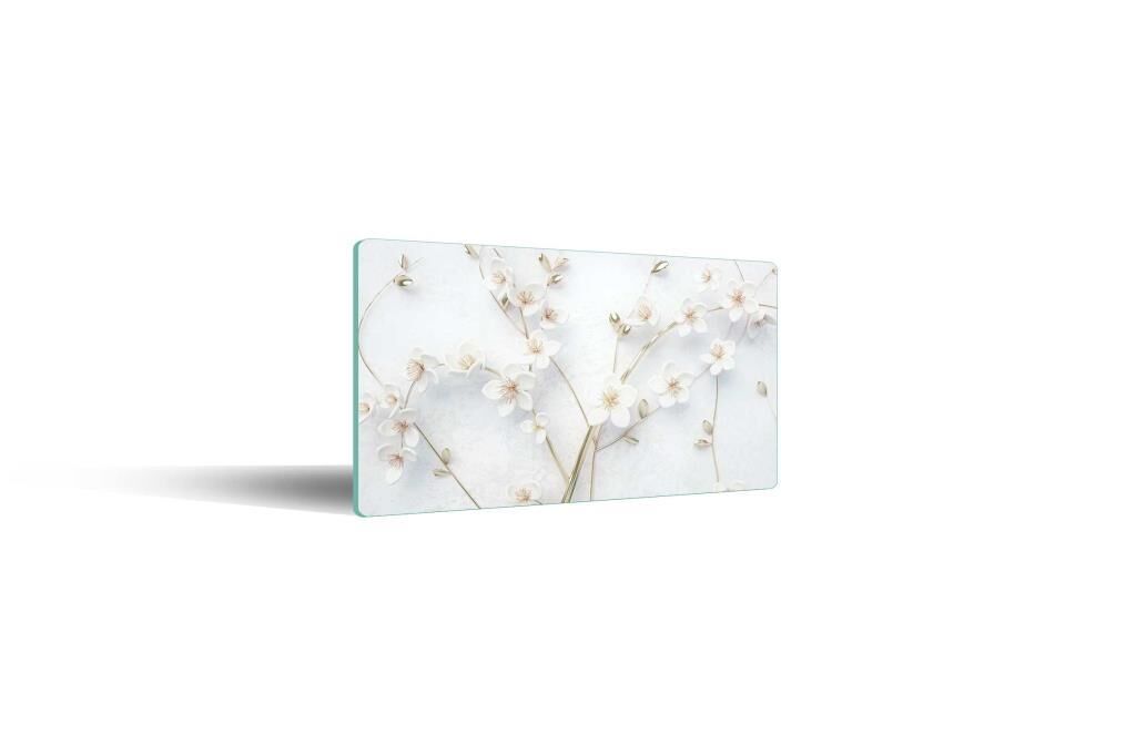 20x30 cm Cam Kesme Tahtası Yapay Güller