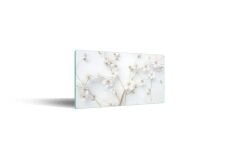 20x30 cm Cam Kesme Tahtası Yapay Güller