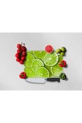 20x30 cm Cam Kesme Tahtası Yeşil Limonlar