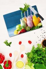 20x30 cm Cam Kesme Tahtası Milkshake