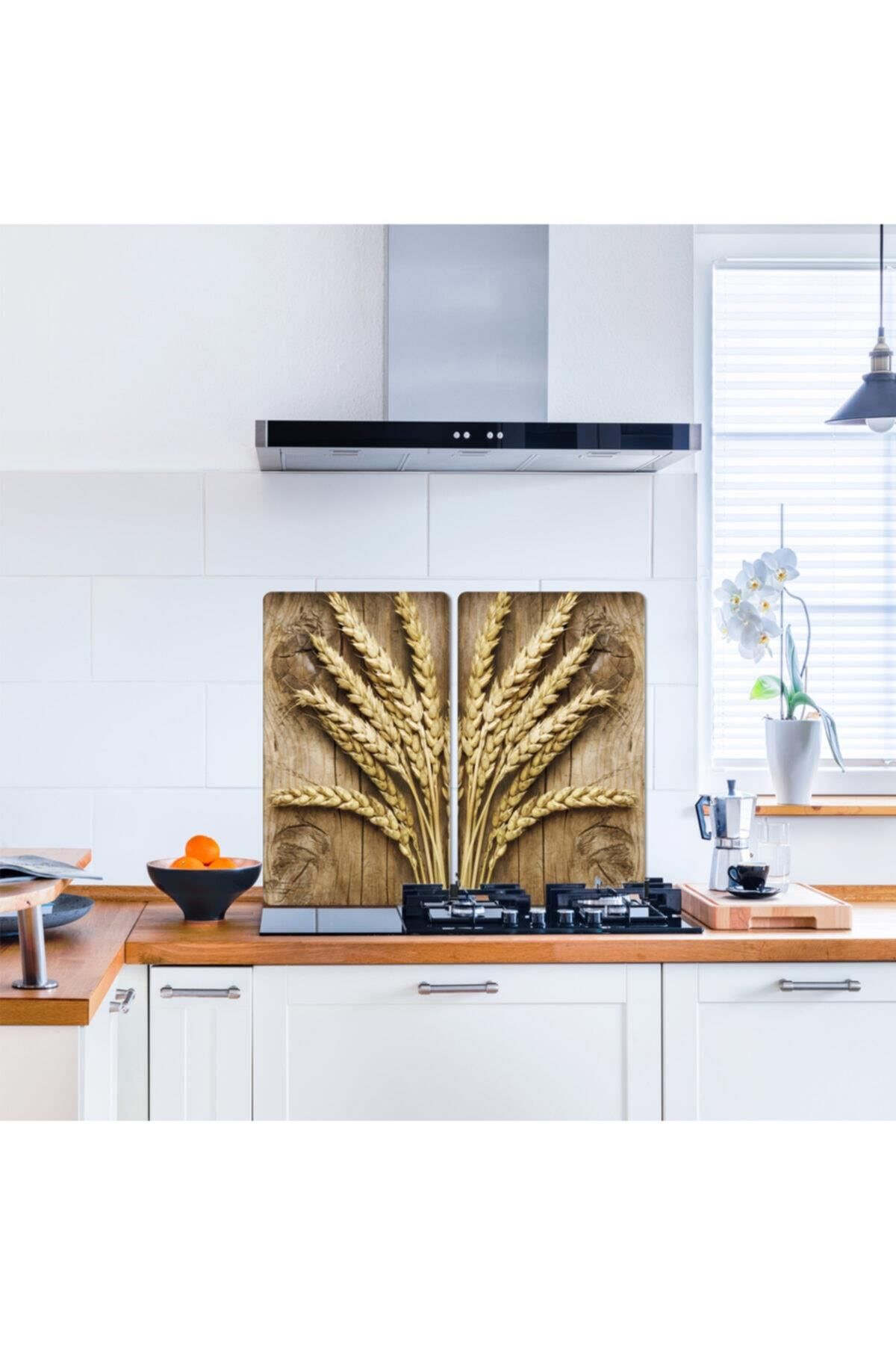 2'li 40x52 cm Cam Ocak Koruyucu 5'li Ocaklar İçin Başak 2