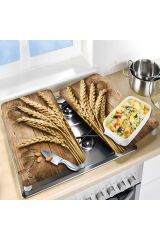 2'li 40x52 cm Cam Ocak Koruyucu 5'li Ocaklar İçin Başak 2