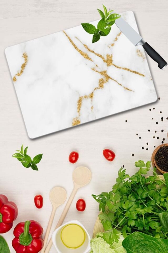 30x40cm - Simler - Cam Kesme Tahtası