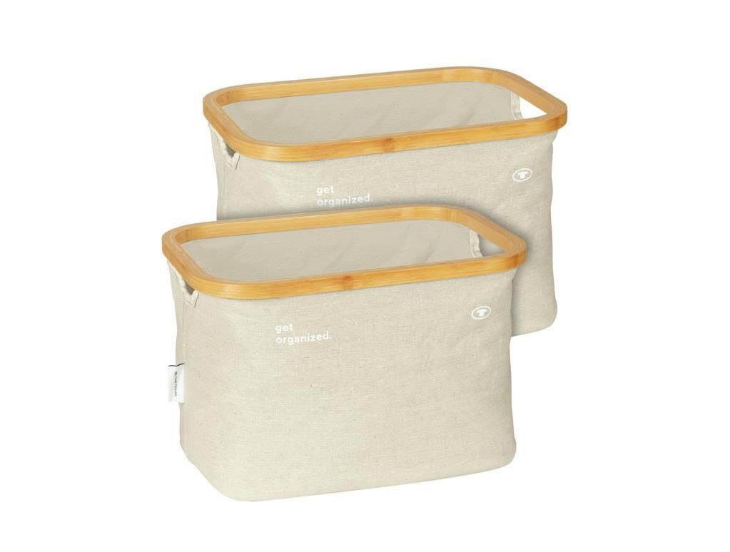 TOM TAILOR Bambu Çerçeveli Saklama Kutusu (2'li Set)