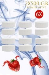 6 Adet 2x500 gr Nem Alıcı Rutubet Ve Küf Önleyici Yedek Tablet Kırmızı Meyve