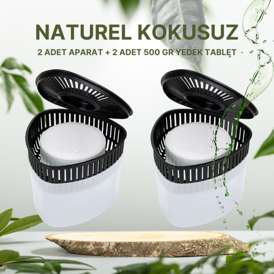 2 Adet 500GR - NATUREL - Nem Alıcılı Ve Rutubet Giderici Aparat Üçgen (TABLET DAHİL)