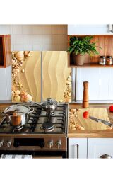 Takım Halinde Kumsal 20x30 Cm Kesme Tablası Ve 2'li 30x52 cm Cam Ocak Koruyucu 4'lü Ocaklar