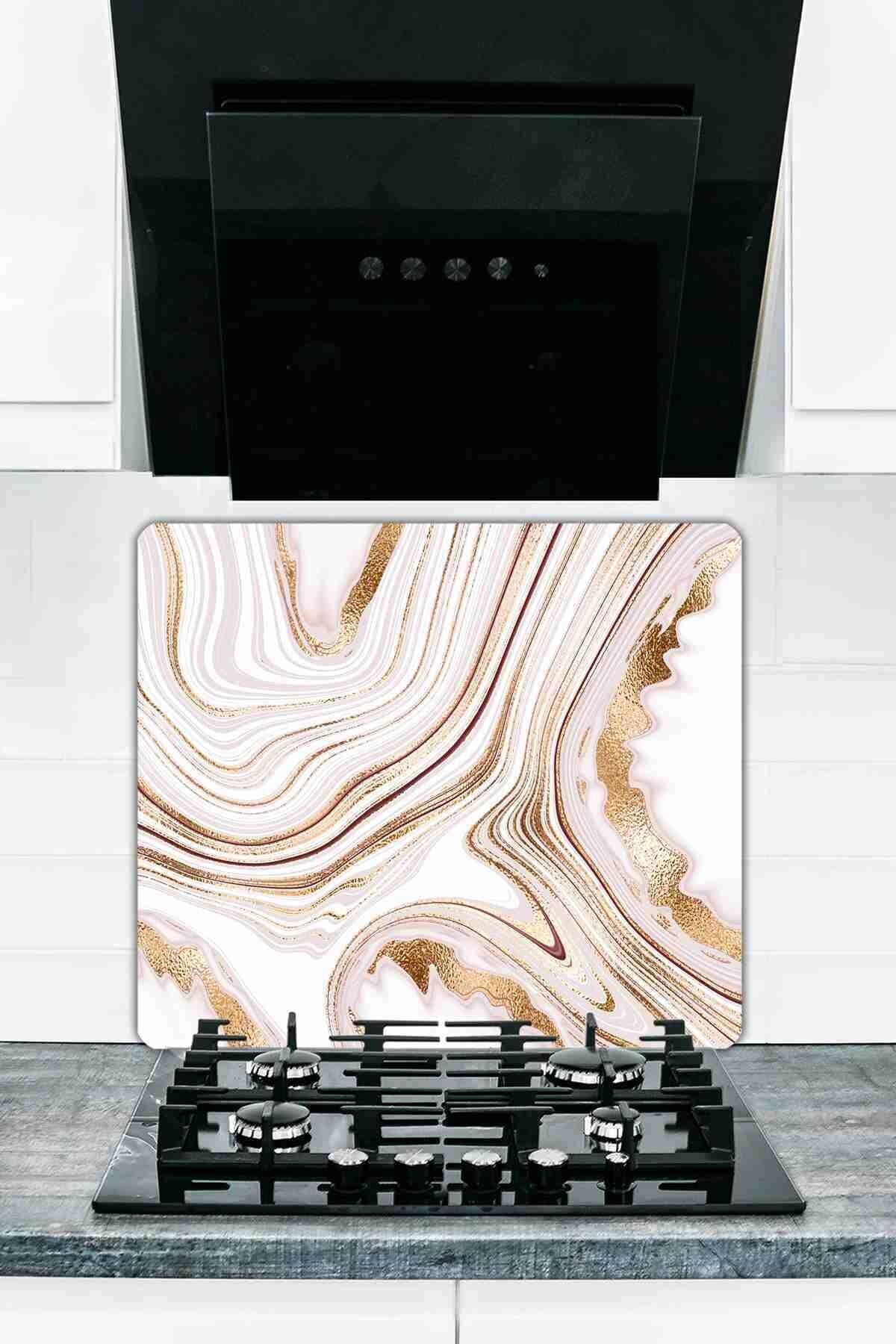 50X56 cm Cam Ocak Koruyucu Model 26