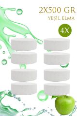 4 Adet 2x500 gr Nem Alıcı Rutubet Ve Küf Önleyici Yedek Tablet Yeşil Elma