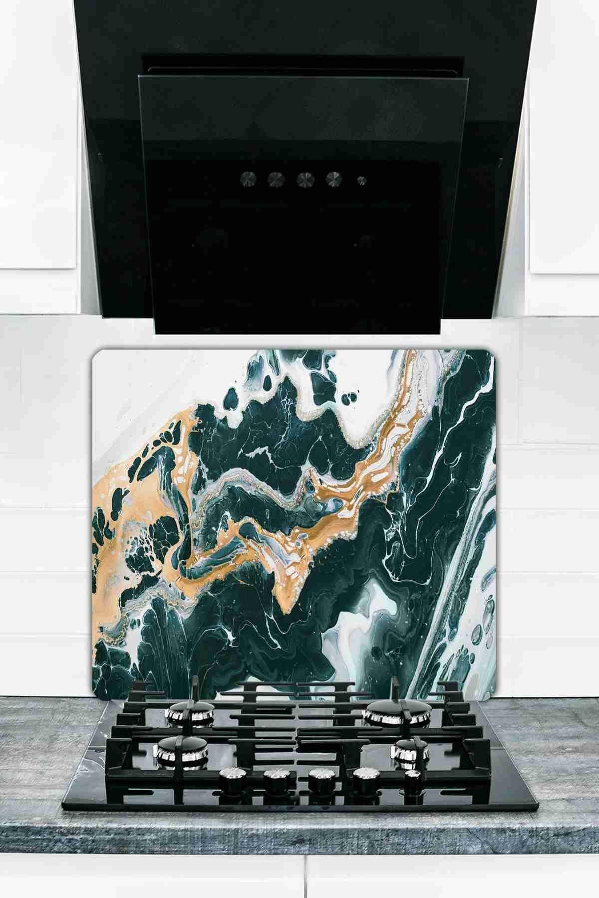 50X56 cm Cam Ocak Koruyucu Model 33