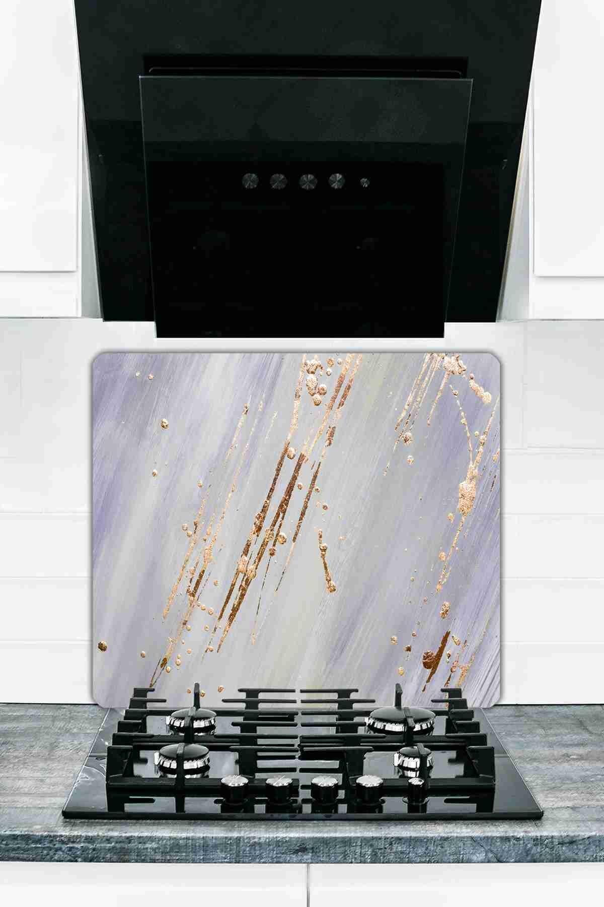 50X56 cm Cam Ocak Koruyucu Model 36