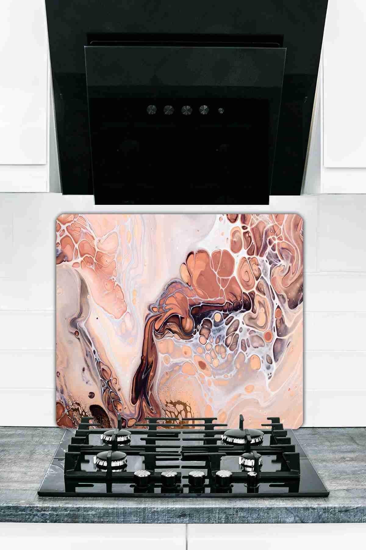 50X56 cm Cam Ocak Koruyucu Model 31