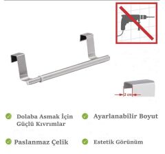 Wenko Havlu Askılığ Krom - Delik Açmadan Asma, Çekmeli