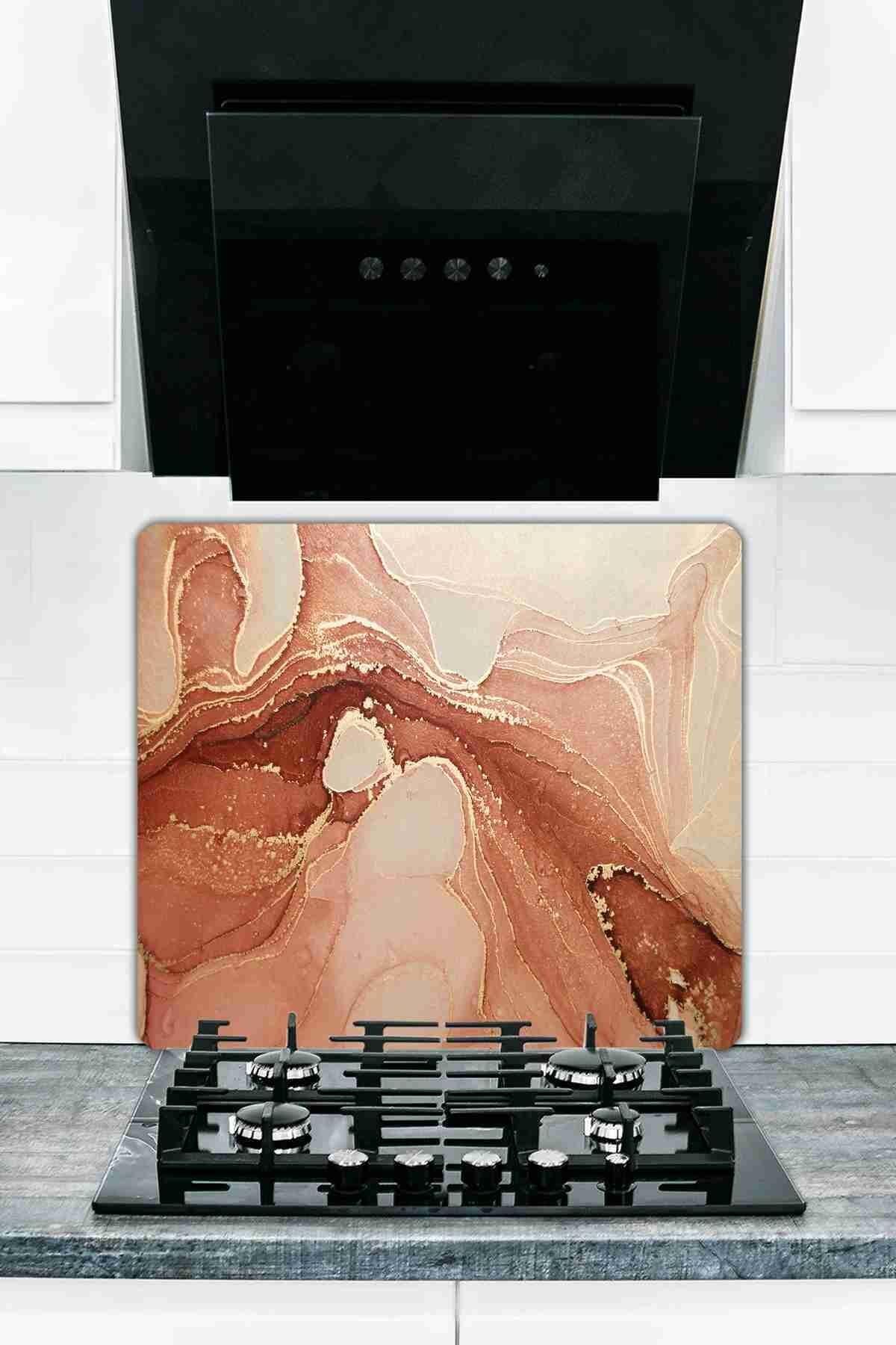 50X56 cm Cam Ocak Koruyucu Model 10