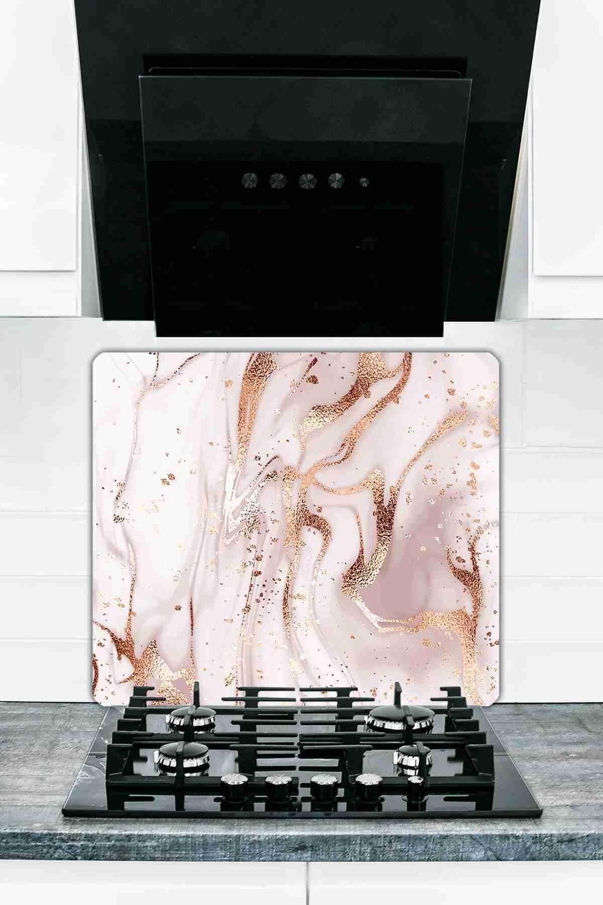 50X56 cm Cam Ocak Koruyucu Model 17