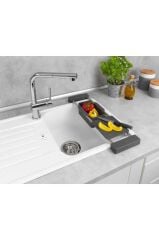 Ayarlanabilir Lavabo Süzgeci - Lavabo Düzenleyici- 77X8X14CM Paslanmaz Çelik