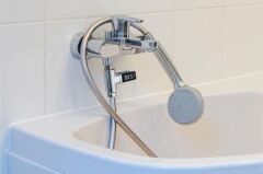 Wenko Duş Akış Termometresi, Siyah , Paslanmaz çelik