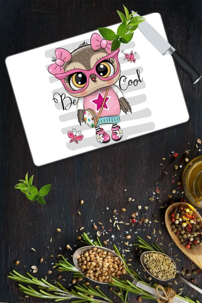 30x40 cm Cam Kesme Tahtası Be Cool