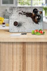 30x40 cm Cam Kesme Tahtası Benim Kahvem