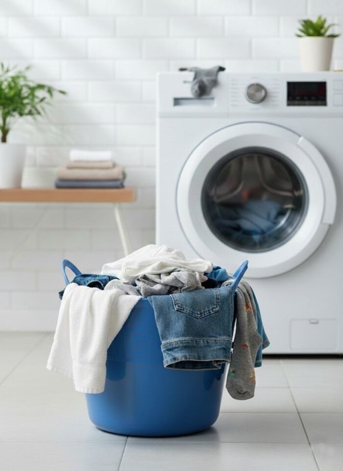 Mavi, Esnek Plastik Kova – 42 Litre, Kurban Kovası, Esneyebilen Oyuncak ve Çamaşır Sepeti