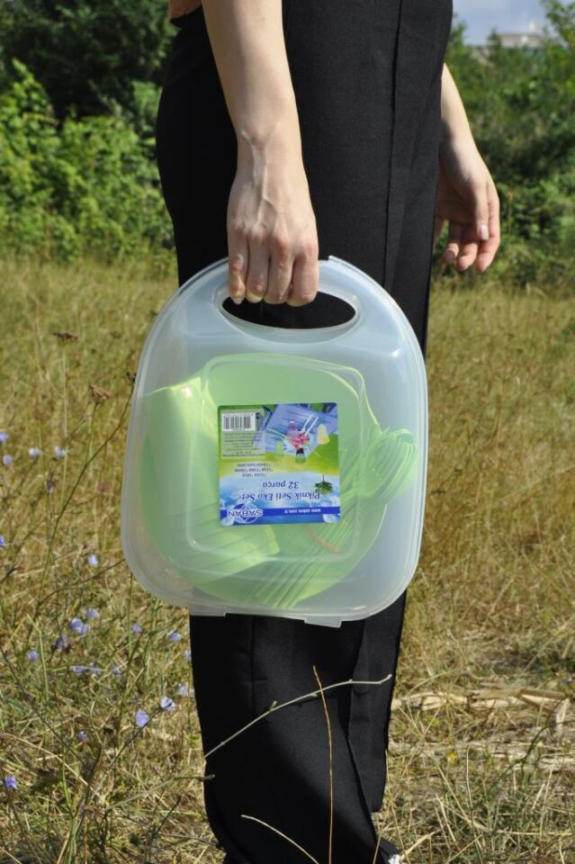 32 Parça Eko Piknik Seti (YEŞİL)