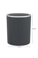 Çöp Kovası Antrasit 2 Lt ( İnca Model )