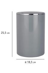 Çöp Kovası Gri 5 Lt ( İnca Model )