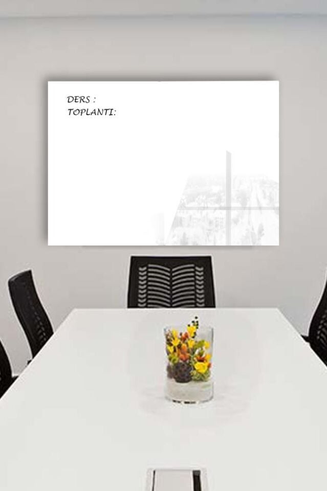 50x60cm - Cam Ocak Koruyucu - Temperli Cam Yazı Tahtası