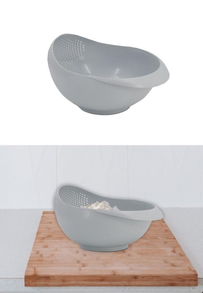 Açık Gri, Oval Pirinç Süzgeci