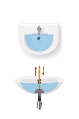 Plastik Lavabo,Banyo Pompası Turuncu